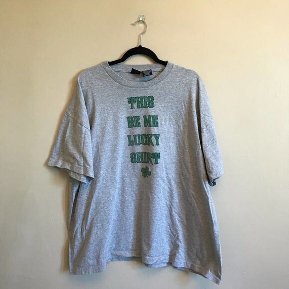 St. Paddy’s Lucky Tee Shirt 3XL gray men t-shirt - Picture 1 of 8
